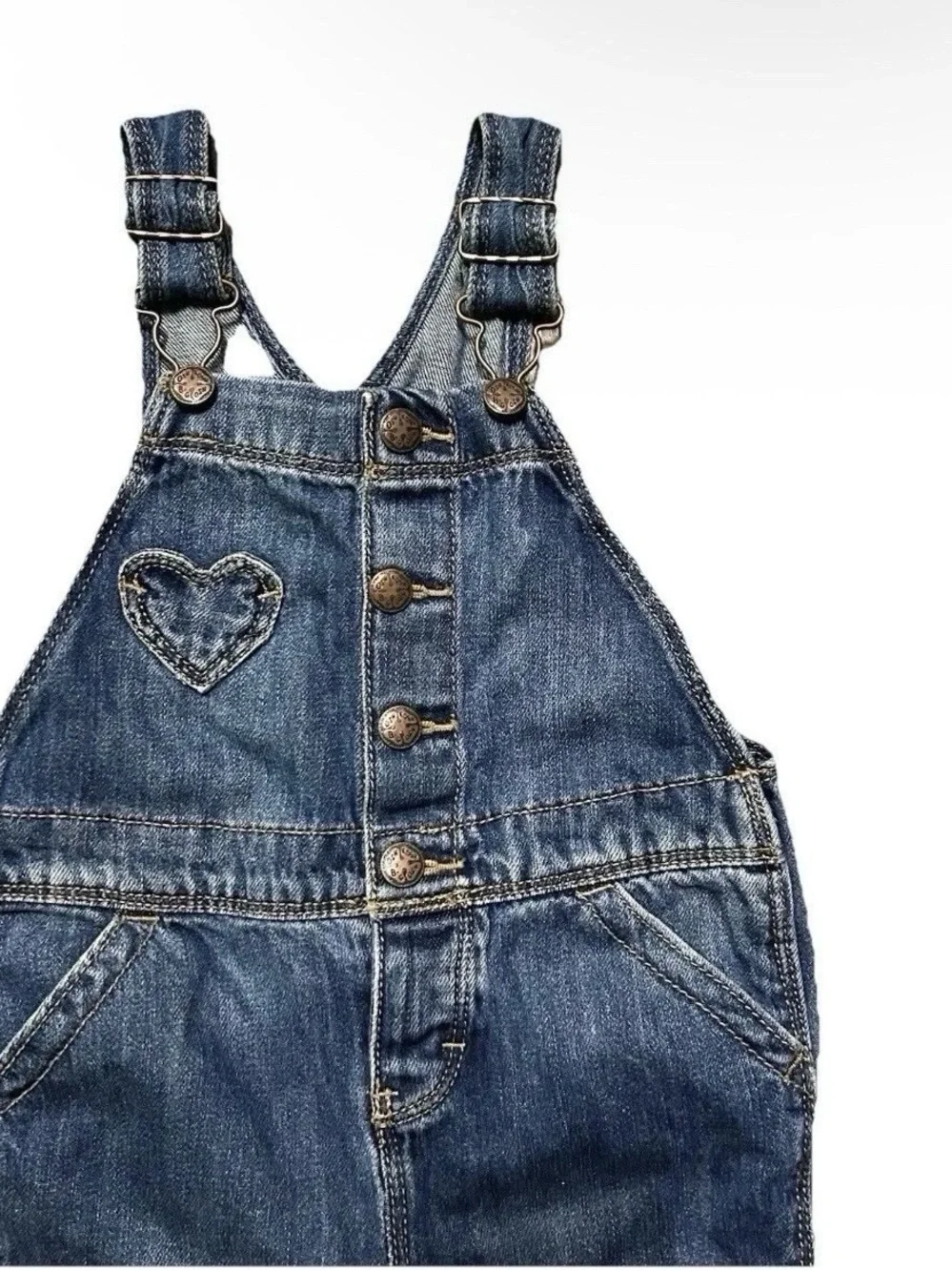Toddler Girl Oshkosh Denim Overalls Size 18-24 Months